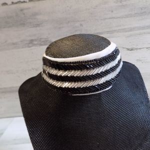 Steve Madden Women White Beaded Bandana Chocker